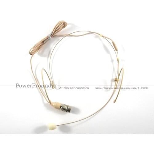 1PCS Beige Dual ear hook Headset Head Microphone For Audio Technica Wireless 4Pin