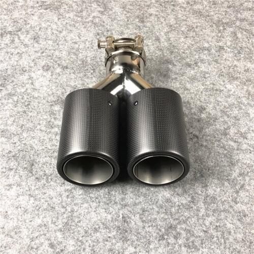 1 piece Carbon Fiber Stainless Steel For Akrapovic Muffler Tip Exhaust System Car universal Length 240mm Tailpipe Tail Throat