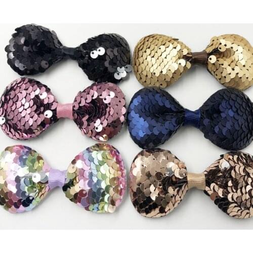 10pcs Big Padd Ribbon Bows Flower Appliques sew Craft Kids cloth Lots A327