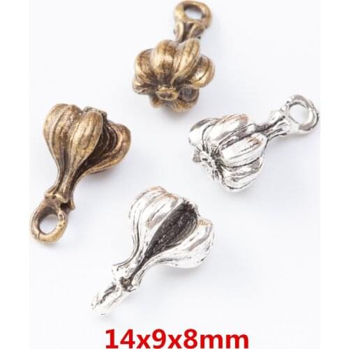 40 pieces of retro metal zinc alloy garlic pendant for DIY handmade jewelry necklace making 7032