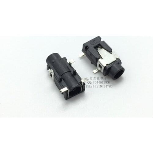 50pcs/Earphone socket 3.5 Audio socket PJ-321 4 Pin SMD Belt column Earphone seat