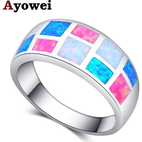 Ayowei fashion simple design color fire protein ring party gift ladies exclusive OR926A