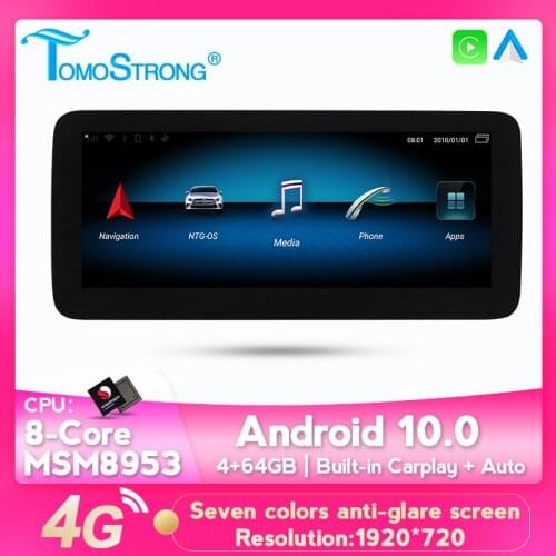 Android10 Qualcomm wireless carplay Car multimedia radio player for Mercedes Benz A Class W176/ CLA W117/GLA X156 1920*720