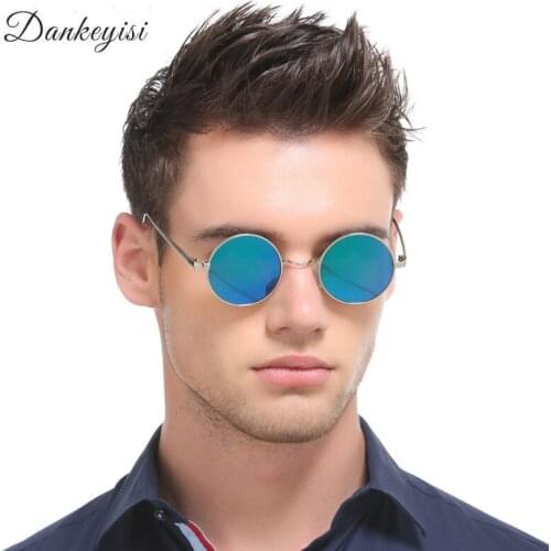 DANKEYISI Brand Steampunk Sunglasses Men Women Round Sunglasses Polairzed Vintage Metal Sunglasses Glasses Uv400 Eyewear