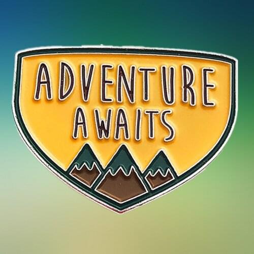Adventure Travel Explorer Lapel Pin Outdoor Lover Mountaineer campers Hiking Camping Wilderness Motivational Wanderlust brooch