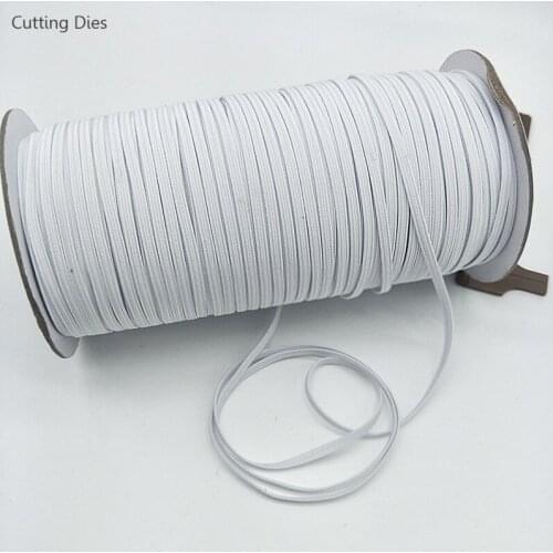 New Arriving Elastic Bands White Black 3mm Polyester Elastic Bands For Clothes Garment Diy Sewing Accessories