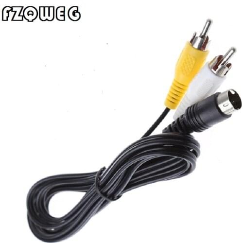 FZQWEG 1.8m Composite AV Audio Video Cable Cord Lead For Sega Generation Mega Drive 1 Master System 1 Cable
