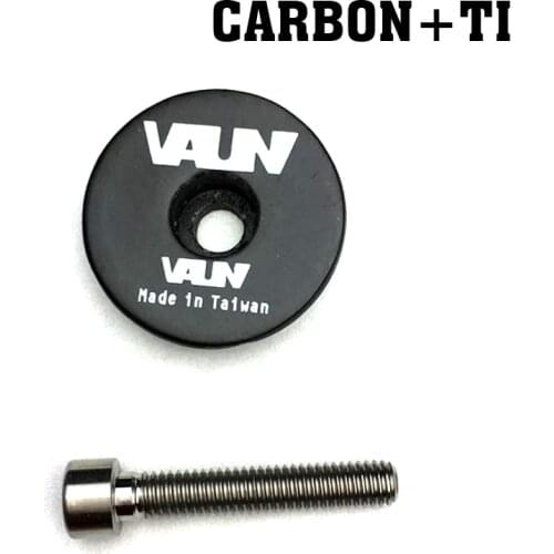 VAUN Capster Headset Top Cap1 1/8" UD carbon fiber glossy Road Mountain Bike Cycling Headset Stem Top Cap M6X40 Titanium bolt