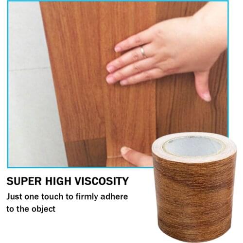 5m/Roll Wood Grain Repair Tape Waterproof Self-Adhesive Duct Tape Furniture Renovation Floor Sticker Home Decor Accessories