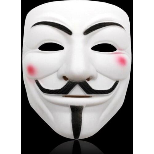 Movie Cosplay V for Vendetta Hacker Mask Anonymous Guy Fawkes Halloween Christmas Party Gift for Adult Kids Film Theme Mask