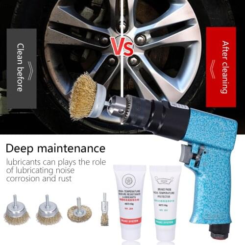 Brake Hub Shaft Heads Rust Grinding Tool Hub Polishing and Maintenance Tools Protective Agent Rust Removal Tool Shaft Heads Set
