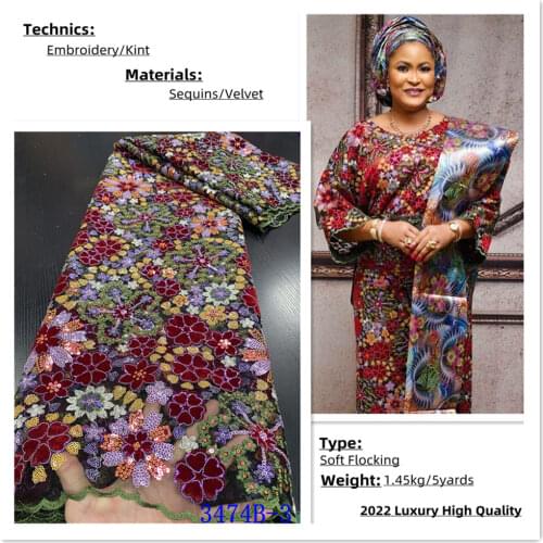 NIAI African Lace Fabric Handmade 3D Eembroidery Tulle Lace African Lace Fabric French Nigerian for Wedding Dress XY3474B-2