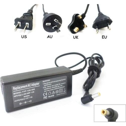 New 12 Volt 5 Amp AC DC Power Supply Cord 5A 12V AC Adapter Charger CB LED LCD TFT Screen Monitor Charger +Cable 5.5mm*2.5mm