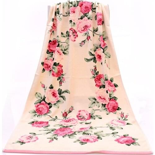 Pure Cotton Creative Jacquard Absorbent Towel Quick-drying Beach Towel Large Flower-shaped Creative Couple Wash Towel 2 Sets