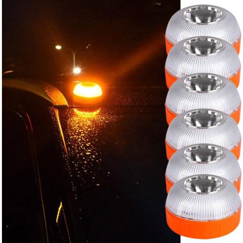 Rechargeable Led Emergency Lights For Home Cars Magnetic 2 Mode Strobe Yellow Light Traffic Warning Flash Multi-function Light