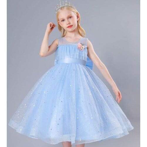 Teenage Girls Dress Summer Childrens Clothing Party Elegant Princess Long Tulle Baby Girls Kids Lace Wedding Ceremony Dresses