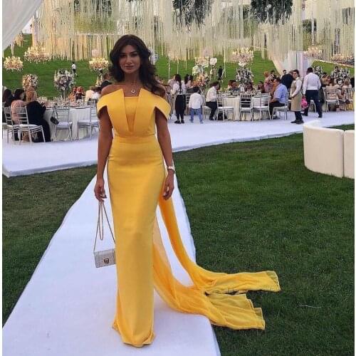 Elegant Satin Mermaid Prom Dress Off Shoulder Boat Neck Floor Length Evening Dresses Formal Floating Tulle Special Event Gowns