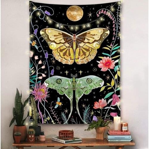 Simple butterfly psychedelic background cloth background wall decoration cloth tapestry home decoration tarot tapestry 95*73cm