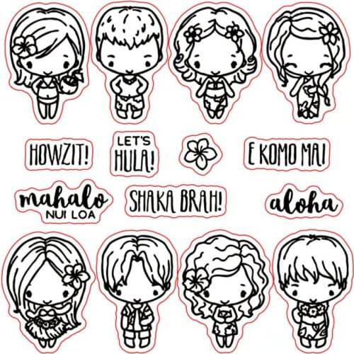 Girl Clear Stamp Or stamp for DIY Scrapbooking/Card Making/Kids Fun Decoration Supplies A402