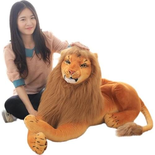 1pc 30-90cm Lifelike Lion Plush Toys for Children Kids Cute Animal Doll Cartoon Stuffed Toy Birthday Gift Home Decor