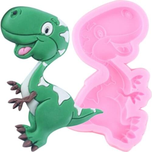 3D Animals Silicone Molds Dinosaur Chocolate Mold Baby Birthday Fondant Cake Decorating Tools Candy Clay Resin Moulds