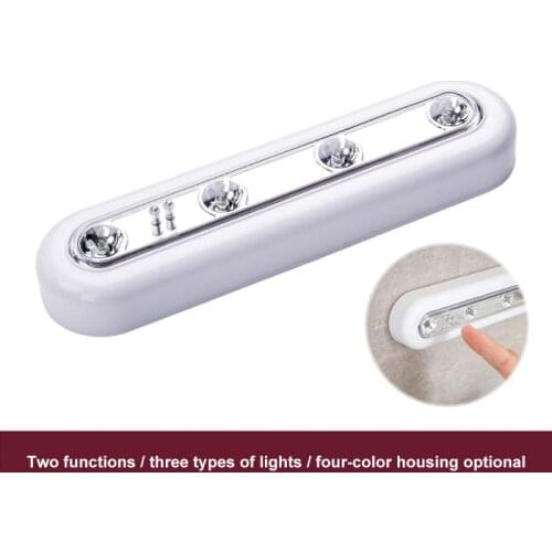4 Led Touch Sensor Light Closet Pat Rotating Dimming Smart Night Light Detector Lamp Staircase Closet Room Aisle Track Lighting