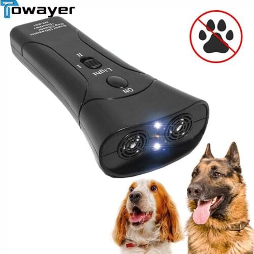 Ultrasonic Pet Dog Training Repeller Control Trainer Device 3 in 1 Dogs Anti-barking Stop Bark Deterrents Pet
