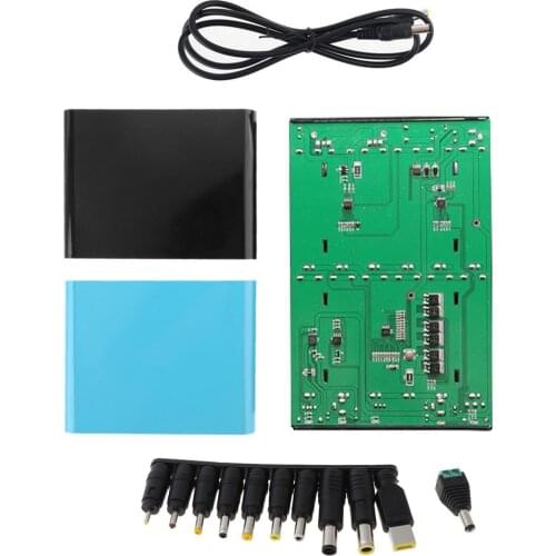 USB 5.5x2.1mm 12V-24V Output 12x 18650 Batteries DIY Power Bank for Laptop Phone