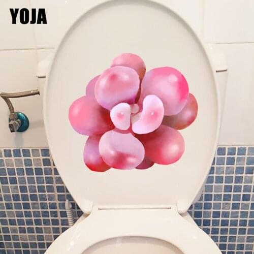 YOJA 22.9*21.3CM Small Fresh Watercolor Succulents Living Room Wall Sticker Home Toilet WC Decor T1-1043