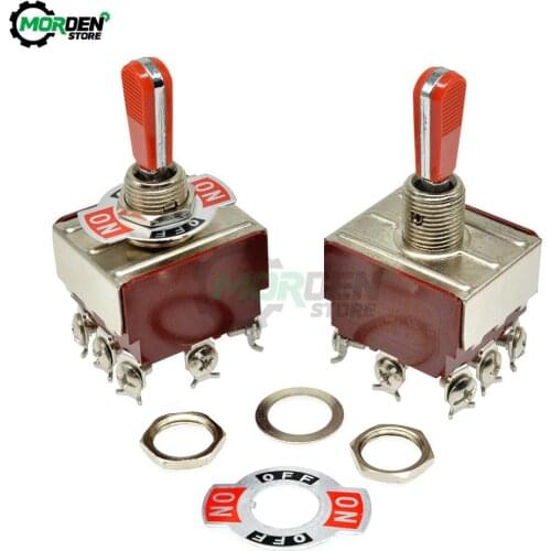 1PCS Red Handle 12mm Toggle Switch E-TEN ( A ) 9310 Nine-pin Three-position Rocker Switch E-TEN 303 Hole Opening Dropship