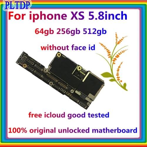 Original motherboard for iphone xs 64gb 256gb 512gb ,Free iCloud for iphone xs logic board with face id 100% original unlocked