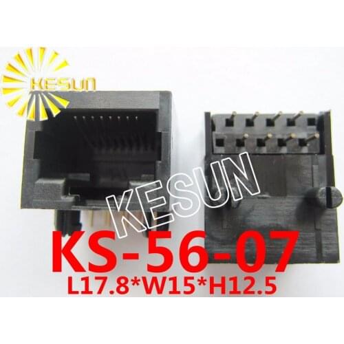 100PCS x RJ45 56 Plastic type 8P8C 8Pin 17.8mm PCB Right Angle Modular Female Network Socket LAN Connector