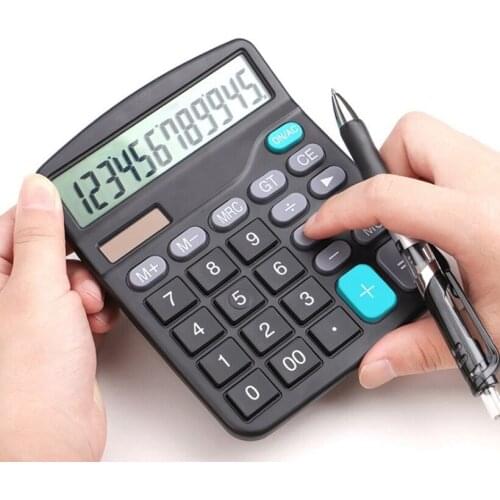 12 Bit solar calculator 837b large screen dual power accounting and financial computer