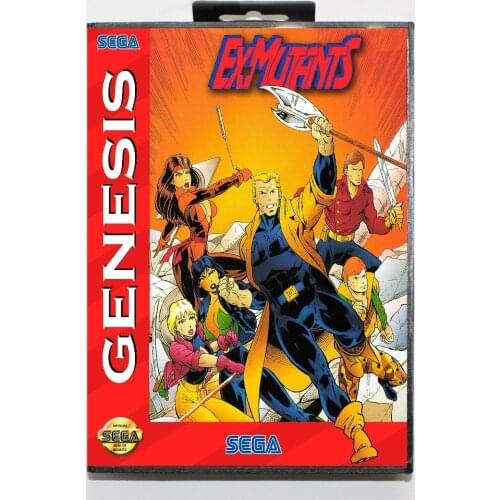16 bit Sega MD game Cartridge with Retail box - Ex-Mutants game card for Megadrive Genesis system