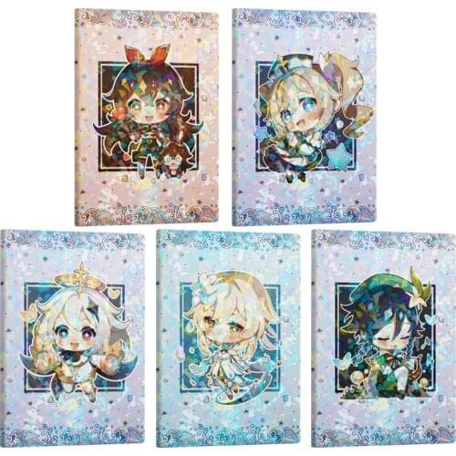 20 Books Adventurous Young Original Genshin Game Doujin Peripheral Notebook Notepad Stationery Laser/Matte Effect Pimon Traveler