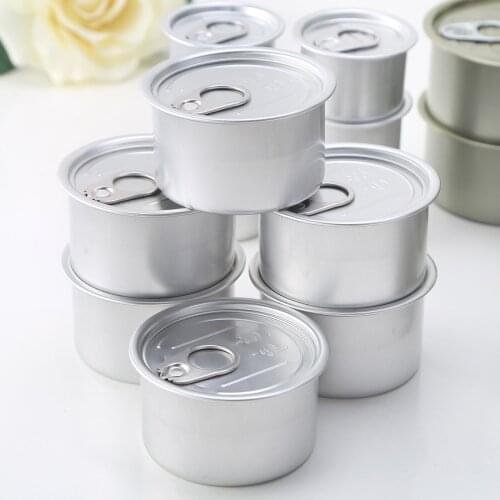 6 Tinplate Sealing Cans Press In Self-Seal Jars with Ring Lid Non Spill Lotion Storage Canning Portable Food Organizer Container