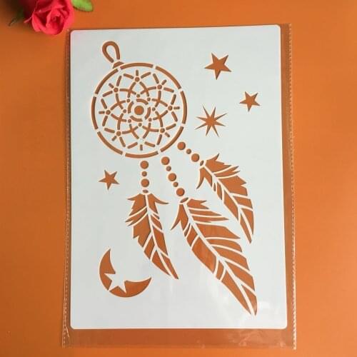 A4 size Wind chimes Wall Painting Stencils Stamp Scrapbook Album Decorative Embossing Craft Paper stencils for diy scrapbooking