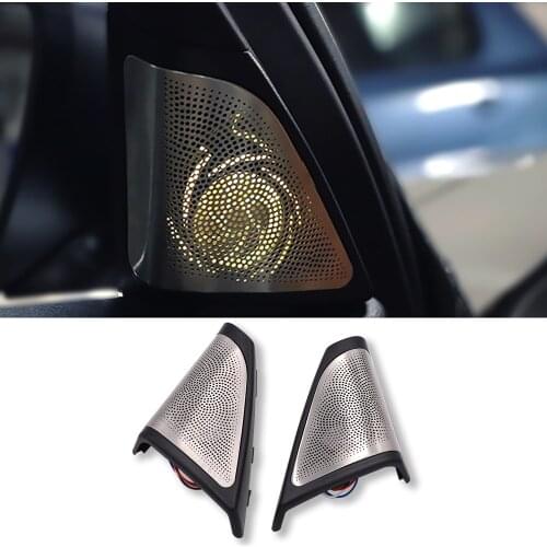Car tweeter covers for bmw f10 f11 auto lighting glow speakers audio trumpet head treble loudspeaker cover trim speaker case