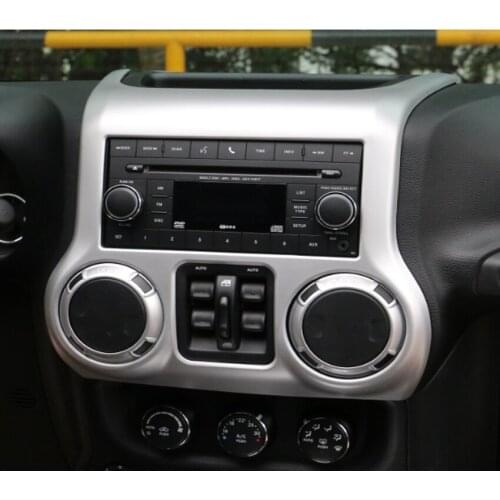 Auto Car Interior Air Conditioner A/C Central Control Panel Cover Frame Trim Styling Fit For Jeep Wrangler 2011-2016 ABS