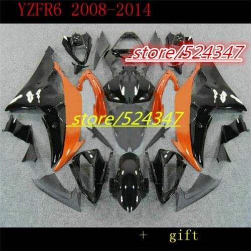 B Orange with black fairing kit YZFR6 08 October 14 YZF R6, 2008, 2012, 2014 YZF600