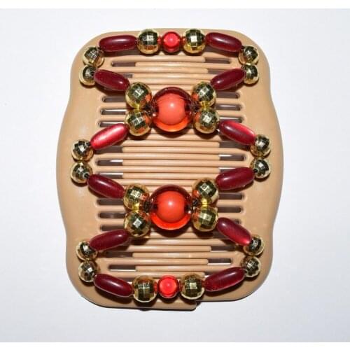 Shining Golden multi - faceted and red bead in bead christmas festevial comb shining special gift 20pcs per Lot