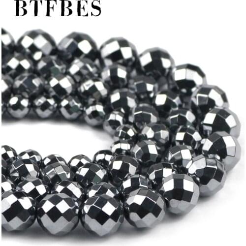Natural Faceted Titanium hertzs Beads Gem Loose Beads For Jewelry Making DIY Bracelet Necklace Accessories 6/8/10mm 15" Strand