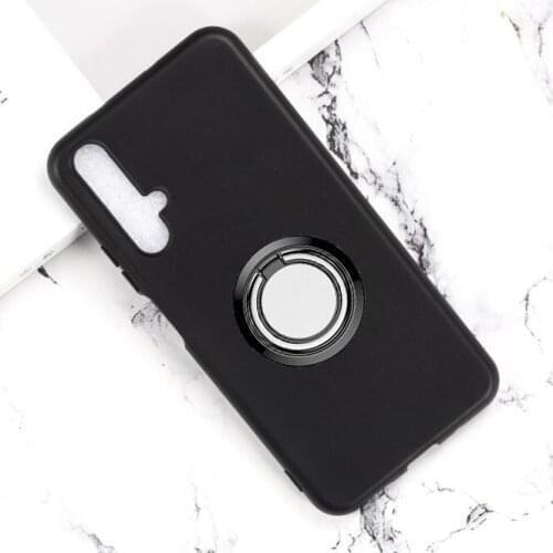 For Huawei Honor 20 20S Back Ring Holder Bracket Phone Case Cover Phone TPU Soft Silicone Cases ON Huawei nova 5T Honor20 6.26"