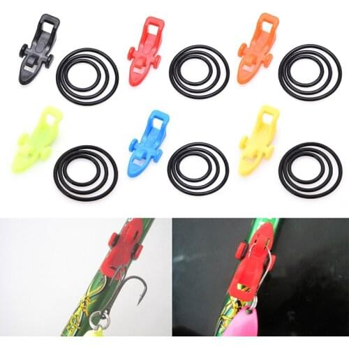 3 Pcs Fish Tackle Gadgets Accessories Tool 6 Colors Fishing Hook Keeper Fishing Rod Lure Bait Safety Holder Plastic Hanger