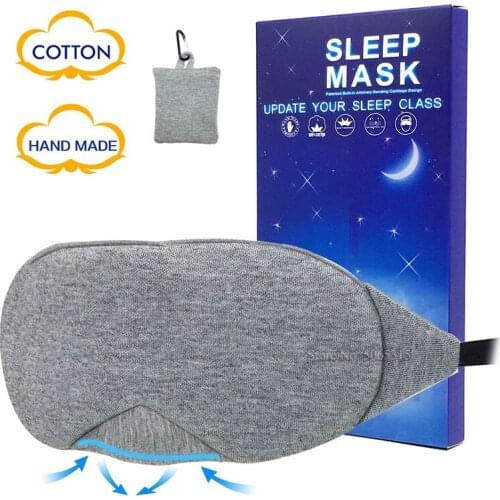 Mask For Sleep 3D Breathable Cover Eyes Blindfold Bandage Gifts For Women Health Care Aid Night Travel Eyeshade Black Masque