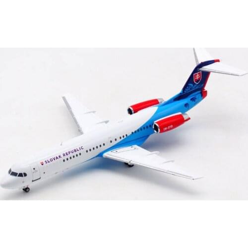 1/200 Scale SLOVAK Airline Fokker 100 OM-BYB Airplane Toy Aircraft Diecast Alloy Plane with Landing Gear Model
