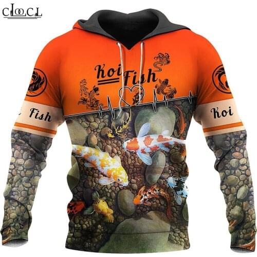 HX Fashion Hoodies Beautiful Koi Fish 3D Print Men Women Harajuku Sweatshirt Streetwear Pullover Tracksuits Drop Shipping