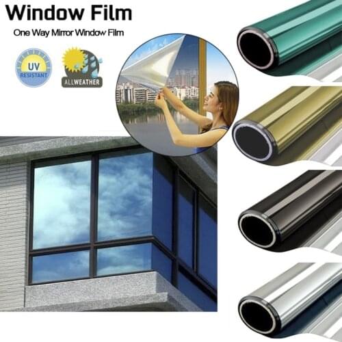 Window Film Sticker Decorative Film Silver Anti Looking Mirror Stickers Vinyl Foil 40/50/60cm Toning Tint Film for Living Room