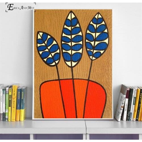 Nursery Simple Plants Abstract Vintage Poster Prints Oil Painting On Canvas Wall Art Murals Pictures For Living Room Decoration