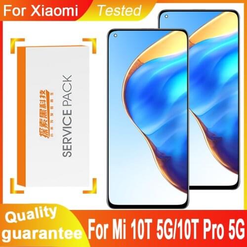 New Tested 6.67'' Display Replacement For Xiaomi Mi 10T 5G LCD Touch Screen Digitizer Assembly For Xiaomi Mi 10T Pro 5G Display